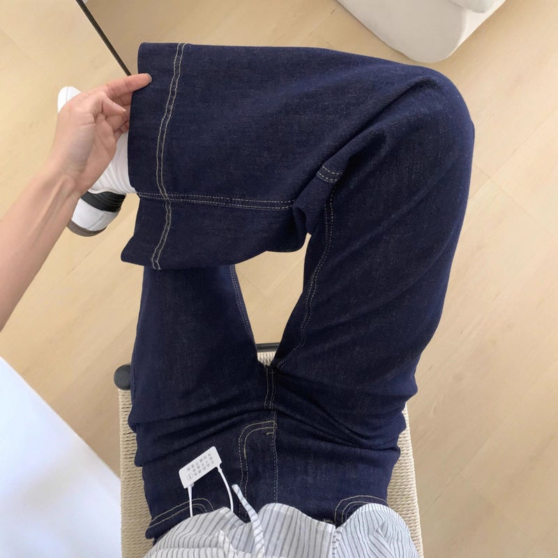 Vintage Classic European-American Design Daily Commute Jeans Blue Size_L - Image 4