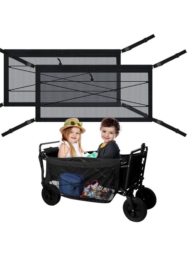 Woanger 2 Pcs Wagon Cargo Net for Stroller 13.78 x 27.56 Inch Heavy Duty Stretchable Foldable Cargo Net for Extra Storage Space Large Storage Capacity Net Wagon Accessories(Modern Style) - Image 1