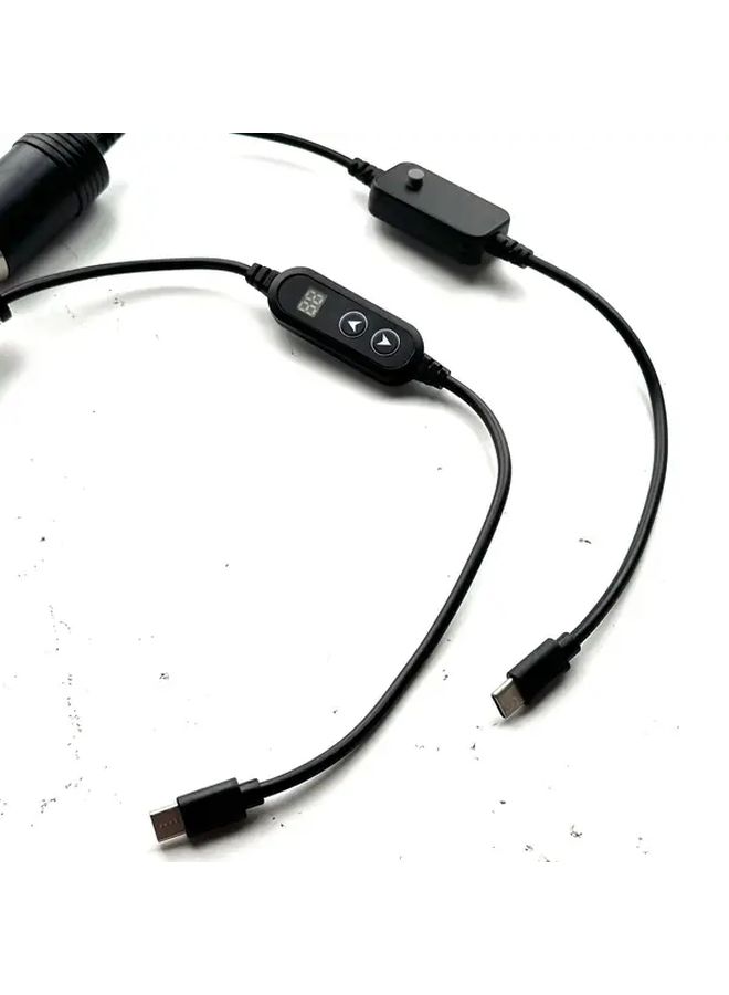 B Style USB C Car Charger Adjustable 5V 9V 12V 15V 20V Voltage Compact Power Converter Cable - Image 5