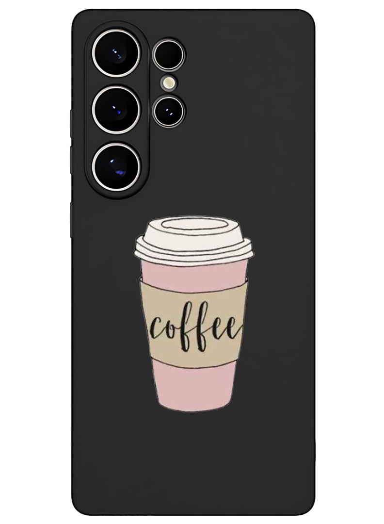 Theodor Protective Slim Fit Case Liquid Silicone Cover with Full Body Protection Anti-Scratch Shockproof Case For Samsung Galaxy S25 Ultra (Black) - Coffee (2) - Image 1