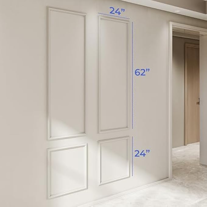 READY TO INSTALL WALL CLADDING KIT, PRE-CUT WALL CLADDING FRAMES, WALL CLADDING KIT - 2 TOP, 2 MIDDLE AND 2 LOWER FRAMES LUQIUD NAIL INCLUDED - Image 2