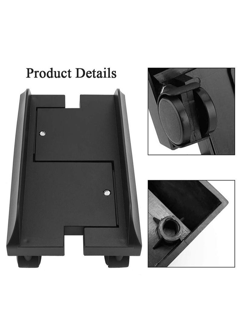 Flash Hawk - Mobile Tower Computer Stand with 4 Caster Wheels Adjustable Width Universal for PC Computer - Image 1