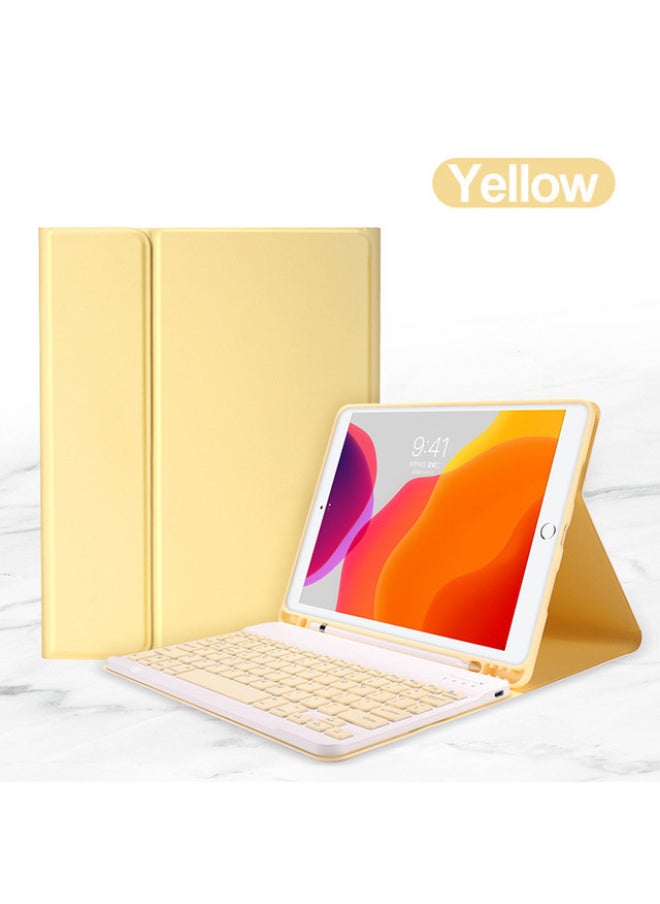 Generic Bluetooth Keyboard For IPad10 Seconds Control Bluetooth Keyboard Air45 Ultra Thin Wireless Ipad10.2 Protective Cover-Color:Yellow (square Key)-Product Type:The IPad 10 Generation 10.9 Inch 2022 Version  - Image 1