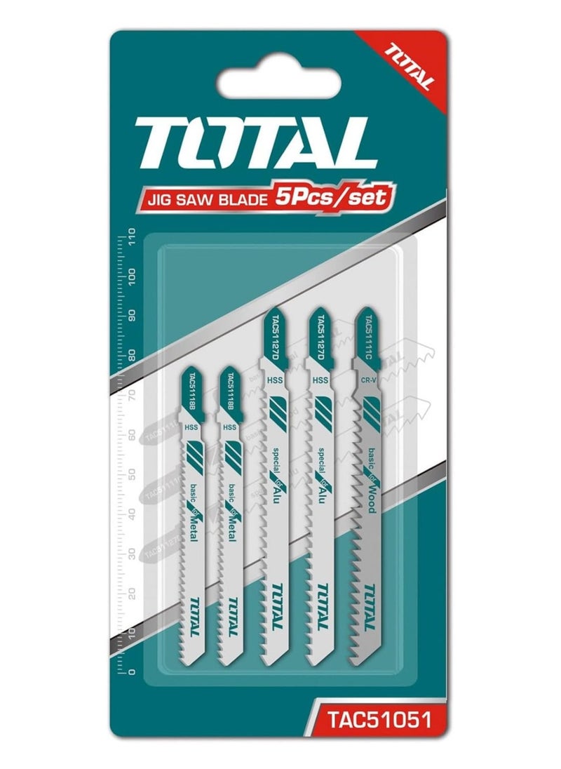 TOTAL 5pcs Jig Saw Blade Set TAC51051
