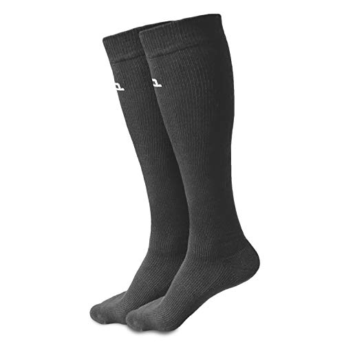 HEELIUM Bamboo Fibre Bamboo Knee Length Socks For Men & Women | Compression Socks | Running, Cycling | Boosts Blood Circulation & Recovery, Grey - Image 1