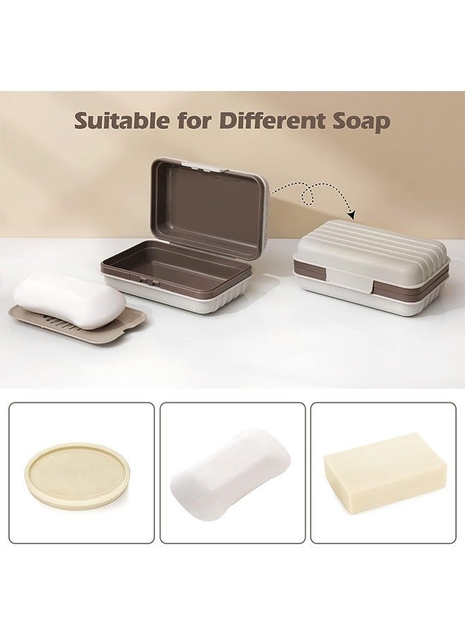 2Pcs Travel Soap Holder Soap Box Soap Container Soap Case Portable Bar Soap Dishes with Drain for Traveling Camping Hiking Bathroom Vacation Outdoor Shower - Image 5