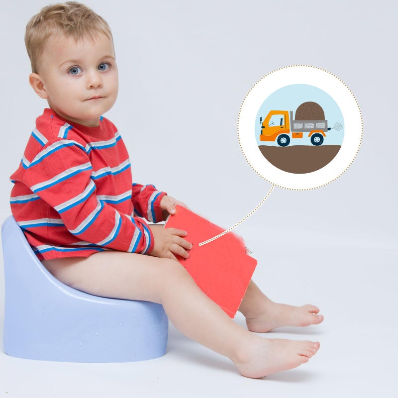 Geyee 24 Pcs Potty Training Stickers Potty You Pee on Toilet Reveal Stickers Chart Reusable Pee Decals Color Changing Seat Toilet Targets for Boys Girls Kids Training Use(Construction) - Image 5