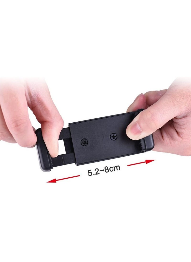 Universal Cell Phone Mount Smartphone Tripod Adapter Adjustable Phone Holder Clip for iPhone 13 12 Mini 11 Pro Max XS XR X SE 8 7 6S Plus Samsung OnePlus Use on Tripod/Selfie Stick/Monopod