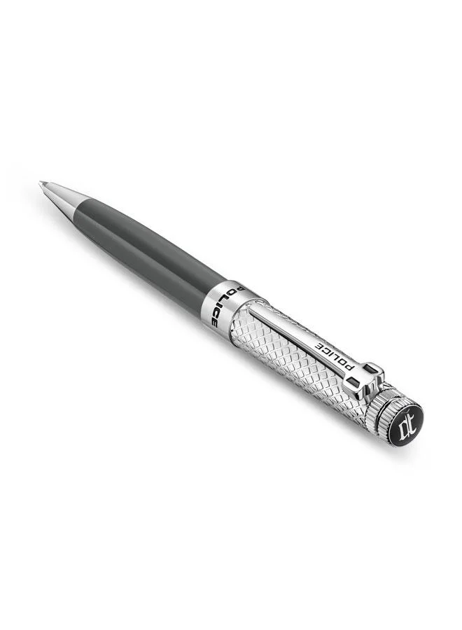 بوليس Amasis Twist Ballpoint Pen, All Stainless Steel, Blue Ink