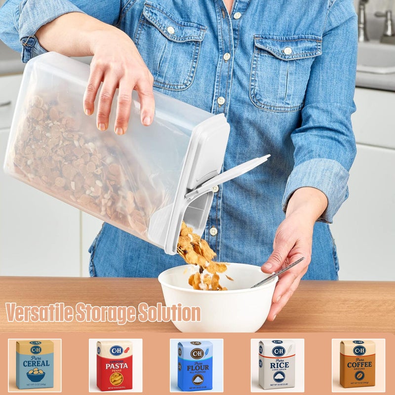 Buddeez All Purpose Kitchen Organization Bag in Storage Container for Cereal, Flour, Sugar, Rice, 4 QT, White Lid - Image 2