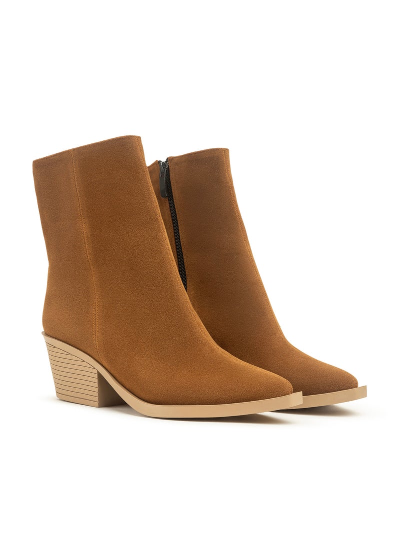 TGS Suede Zip Tall Ankle Boot  - Image 3