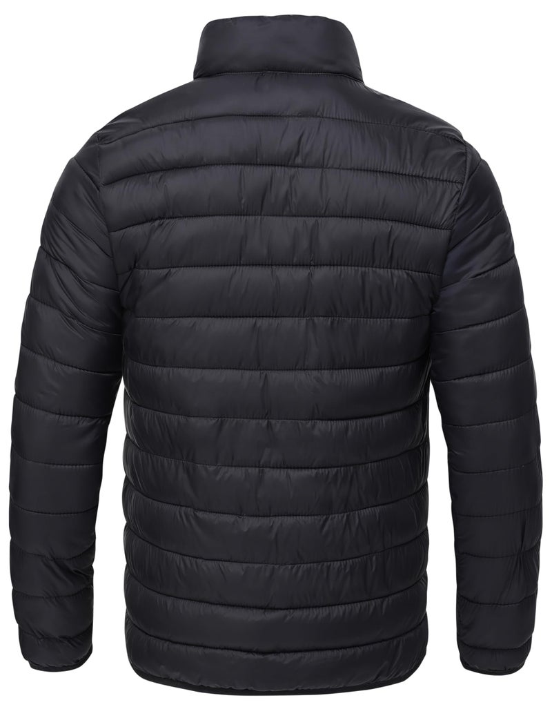 Rapoo Winter Jackets for Men Winter Puffer Down Puffy Fall Coats Jackets for Men Lightweight Waterproof Thermal Warm Ski Snow Jacket Coats Cold Weather Black S - Image 2