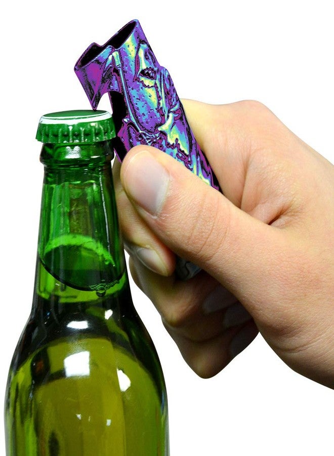 Novelty Iridescent Metal Lighter Case for BIC Lighters, Lighter Protector and Bottle Opener - Reaper - Image 3