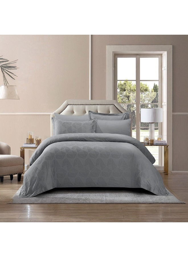 DANUBE HOME Modal Ellis 6 - Pieces King Comforter Set Luxurious, Soft Bedding with Comforter, Fitted sheet, Pillows Cover ,Pillow Shams, Cozy Home Decor for Bedroom Makeover - 240X260+8Cm 