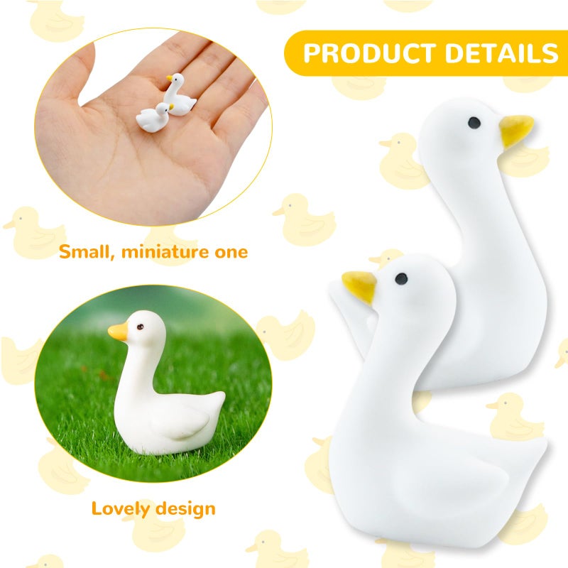 Ksheria 100pcs Mini Gooses Resin Animal Figurines - Handcrafted Small Desk Goose Decor for DIY Crafts, Micro Landscape Ornaments, Aquarium Potted Ornament,Miniature Geese Animal Statues to Hideï»¿ - Image 3