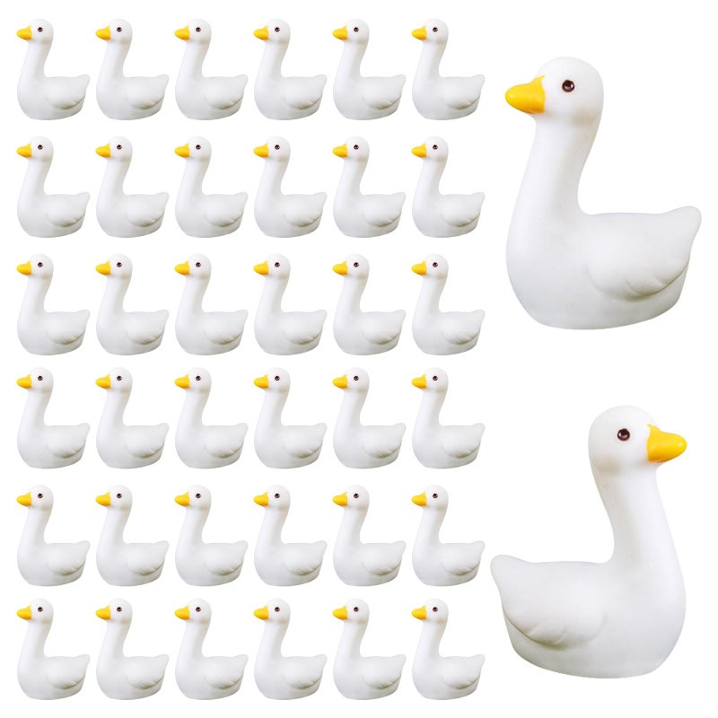Ksheria 100pcs Mini Gooses Resin Animal Figurines - Handcrafted Small Desk Goose Decor for DIY Crafts, Micro Landscape Ornaments, Aquarium Potted Ornament,Miniature Geese Animal Statues to Hideï»¿ - Image 1