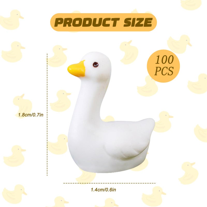 Ksheria 100pcs Mini Gooses Resin Animal Figurines - Handcrafted Small Desk Goose Decor for DIY Crafts, Micro Landscape Ornaments, Aquarium Potted Ornament,Miniature Geese Animal Statues to Hideï»¿ - Image 2