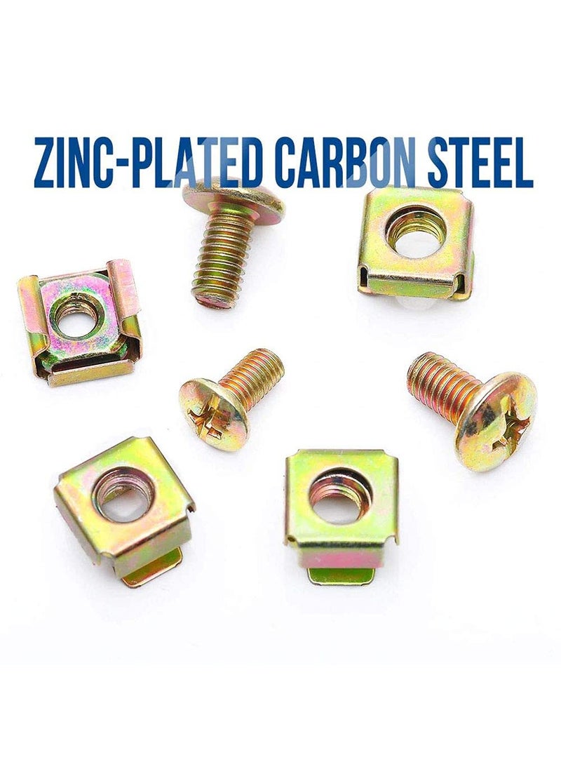 DIY Crafts DIY Crafts CTDIYHI21172 160pcs Cage Nut and Mushroom Head Machine Screw ZincPlated M5 M6 Cage Nut Screw for Server  - Image 2