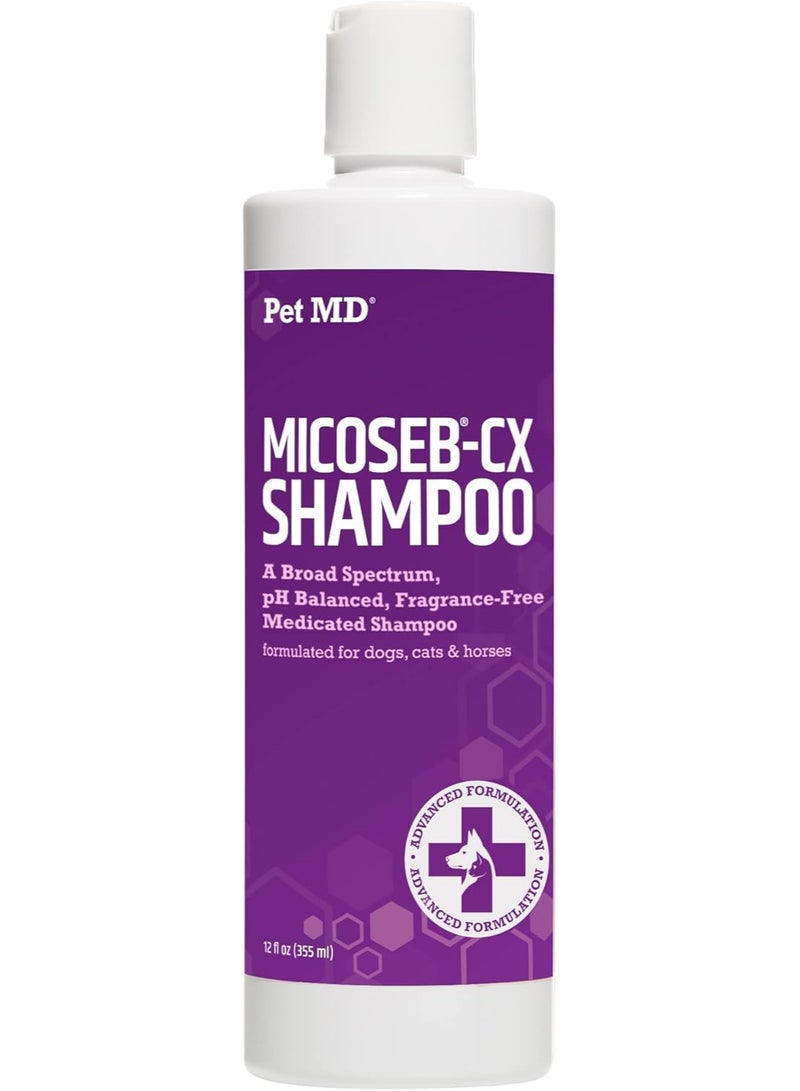 Pet MD Micoseb-CX Topical Shampoo for Dogs, Cats, & Horses with Miconazole - 12 oz - Image 1