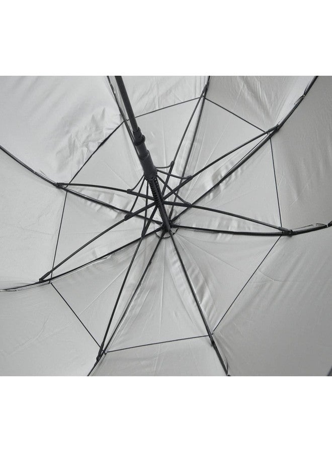 GolfBasic Full EP Coated Automatic Open Double Canopy Golf Umbrella (Black) - Image 5