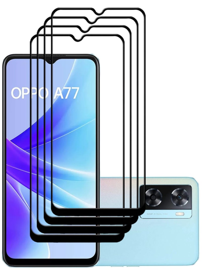 ACLIX 4 Pieces Antistatic ESD Dustproof Premium Quality High Definition Tempered Glass Screen Protector Designed For Oppo A77 4G - Image 1