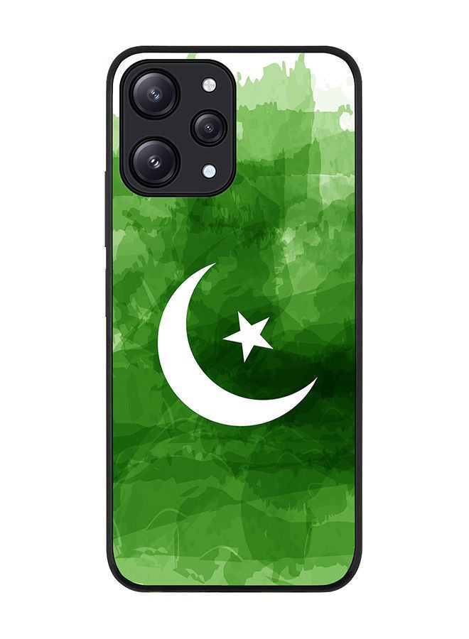 Stylizedd Rugged Black edge case for Xiaomi Redmi 12 4G, Slim fit Soft Case Flexible Rubber Edges Anti Drop TPU Gel Thin Cover -  Crescent Green - Image 1