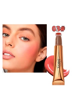 QiBest Makeup Pen Soft Cream Blush Makeup Liquid Blush for Cheeks Weightless Long Wearing Smudge Proof Natural Looking Dewy Finish Skin Tint Blush Makeup Stick (#03)  - Image 1