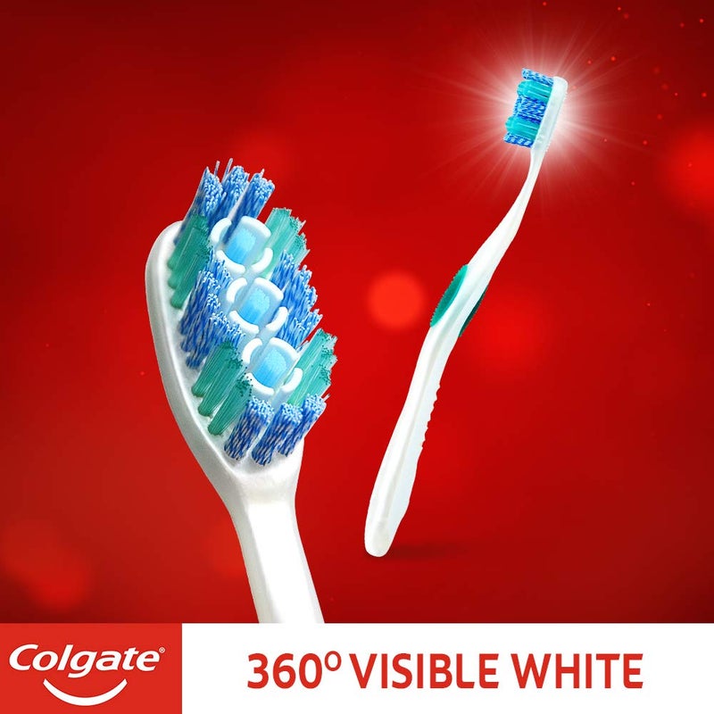 Colgate معجون أسنان كولجيت فيزبل وايت - 200 جرام مع فرشاة أسنان فيزبل وايت 360 - Image 5