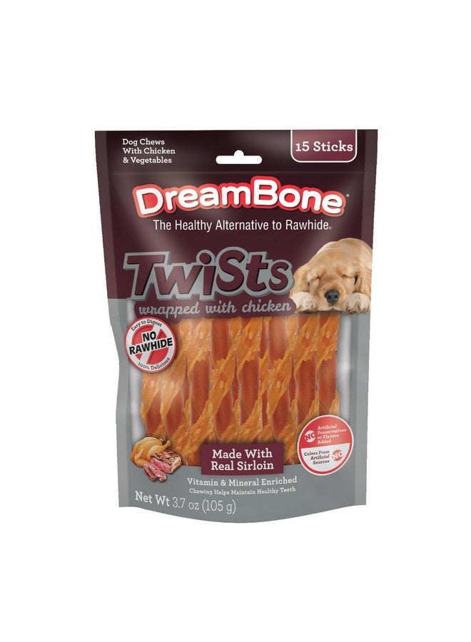DreamBone Chicken Wrapped Twists With Real Sirloin 15 Ct - Image 1