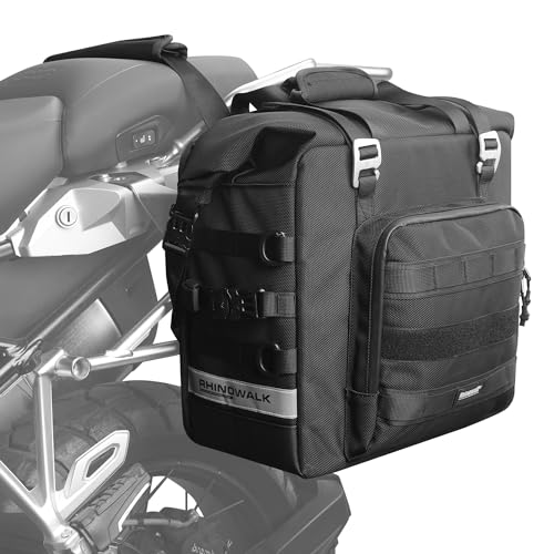 Rhinowalk Motorcycle Saddlebags Waterproof 25L Saddle Bag Quick Release side bag Fits Most Adventure and Sports Bike Motorcycle Racks1 pack - Image 1