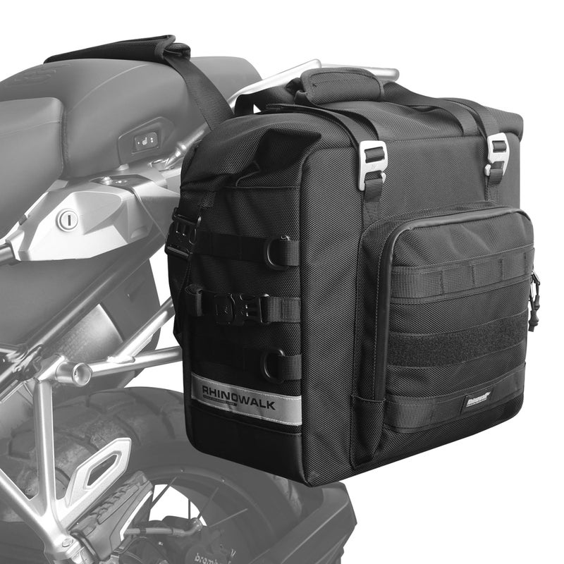 Rhinowalk Motorcycle Saddlebags Waterproof 25L Saddle Bag Quick Release side bag Fits Most Adventure and Sports Bike Motorcycle Racks1 pack - Image 2