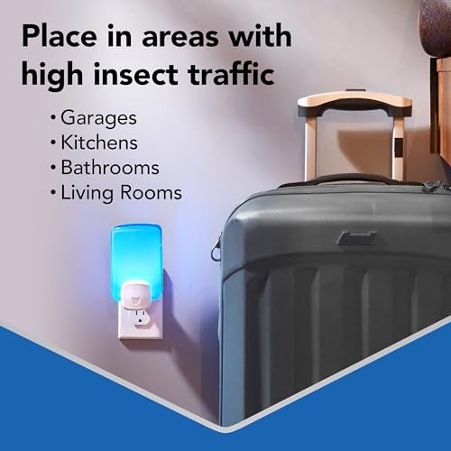 Raid Essentials Flying Insect Light Trap Starter Kit, 2 Plug-In Devices + 2 Cartridges, Featuring Light Powered Attraction - Image 5