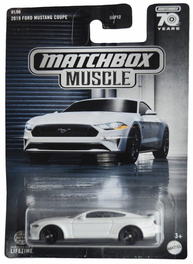 Matchbox 2019 Ford Mustang Coupe, White 1/6 - Image 1