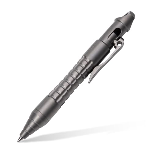 TACRAY Titanium Bolt Action Mini Pen, Pocket Size EDC Pen, Mini Keychain Pen, Small Lanyard Clip Pen with Short-sized LAMY Brand Refill - Image 1