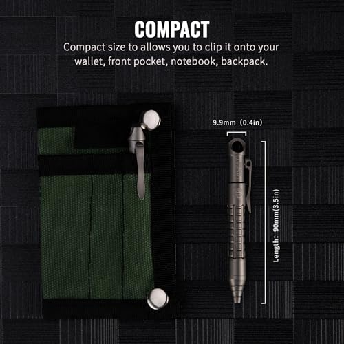 TACRAY Titanium Bolt Action Mini Pen, Pocket Size EDC Pen, Mini Keychain Pen, Small Lanyard Clip Pen with Short-sized LAMY Brand Refill - Image 4