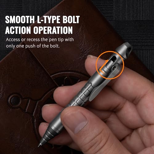 TACRAY Titanium Bolt Action Mini Pen, Pocket Size EDC Pen, Mini Keychain Pen, Small Lanyard Clip Pen with Short-sized LAMY Brand Refill - Image 5