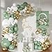 NUTTYBASH Sage Green Balloon Arch Kit 126 Pcs Neutral Green and White Metallic Gold Balloon Arch Garland Kit for Wedding Birthday Baby Shower Gender Reveal Bridal Decorations - Image 2