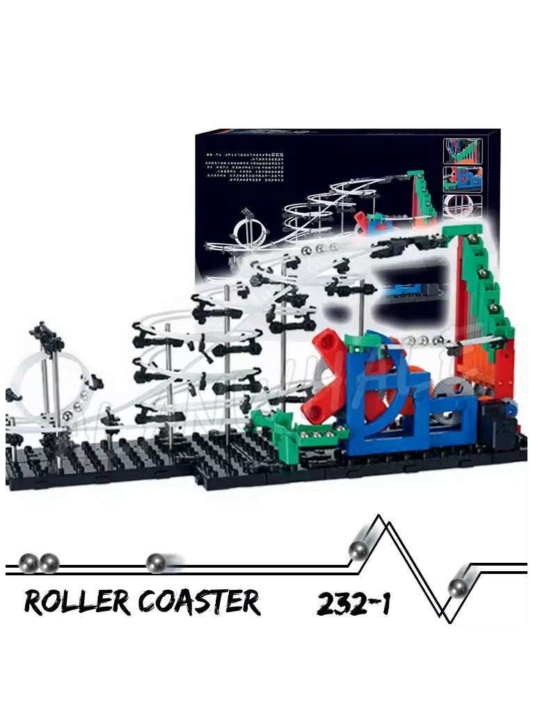 SpaceRail Level 1 – Educational Engineering Design Marble Roller Coaster Game, 245 Pieces - Image 1