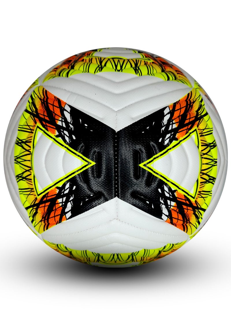 H PRO Pro Size 5 Training Football – Soft Touch, Enhanced Grip, Ideal For Beginners & Advanced Players | Yellow - Image 2