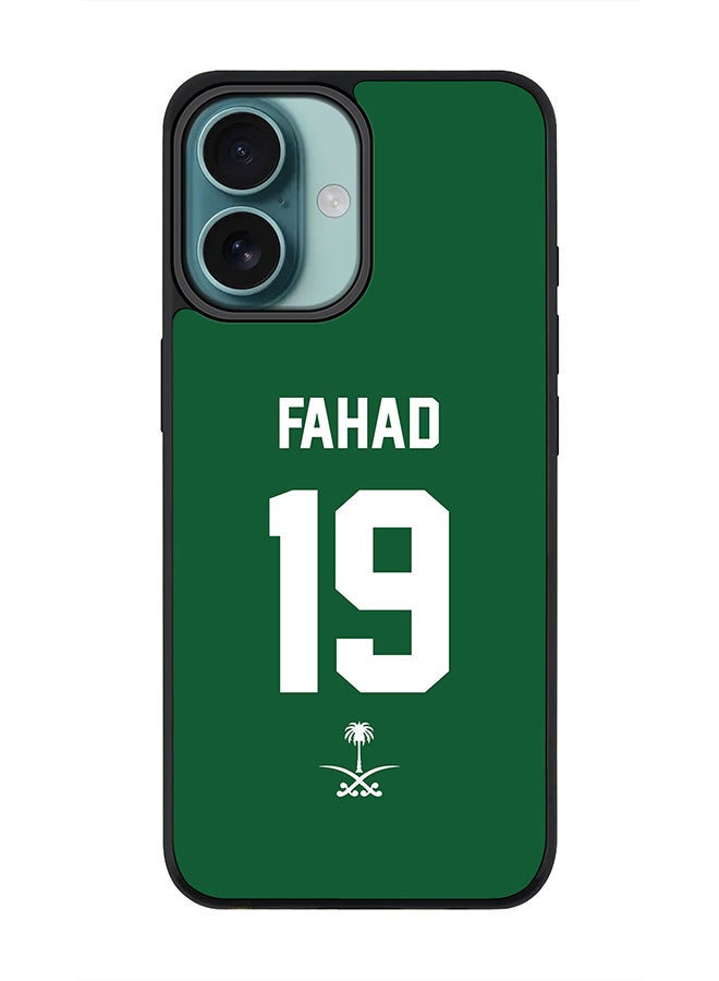 Stylizedd For iPhone 16 Case [Compatible with MagSafe] Slim Magnetic cover Phone Case iPhone 16 -Football - Saudi Arabia  Fahad - Image 1