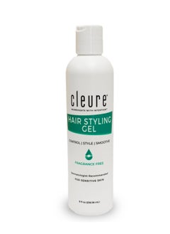 Cleure Cleure Lightweight Hair Styling Gel - Hypoallergenic, Fragrance Free for Edge Control to Tame Frizz with Medium Hold (8 fl oz, Pack of 1)  - Image 1