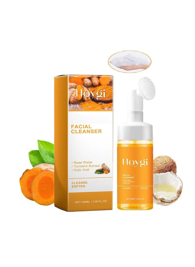 Glow Wash Turmeric Face Wash With Brush, Turmeric Facial Cleanser Deep Cleansing Skin, Moisturizing Glowing Exfoliating Turmeric Foaming Scrub Facial - pzsku/Z40246BCA55FAD4377439Z/45/_/1739876191/2e4f1c78-9758-4e5e-a68f-5f87ceb28d9b