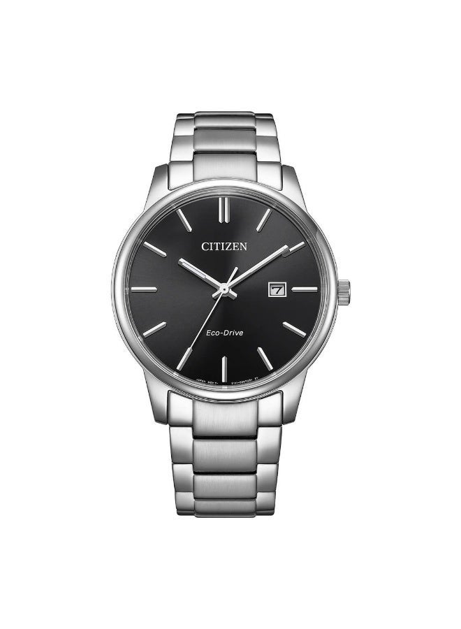 سيتيزن Eco-Drive Men’s Watch BM6978-93E, 40mm Black Dial, Stainless Steel Case & Bracelet, 100 m WR - Image 1