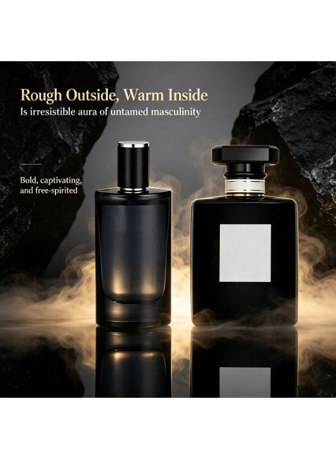 عبوتان من ماء التواليت والكولونيا الفيرومونية للرجال، عطر بخاخ منعش برائحة الحمضيات، يدوم طويلاً، بقاعدة من الليمون والفلفل وخشب الأرز، مناسب للمناسبات الخاصة والاستخدام اليومي، كولونيا رجالية أنيقة. - Image 5