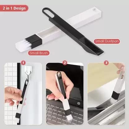 PRIMEFAIR Window Cleaning Brush, Handheld Crevice Cleaner Tools for Window Cleaning Brush, Creative Door Window Groove Cleaning Brushes, Quickly Clean All Window Slides and Gaps (1) - Image 2