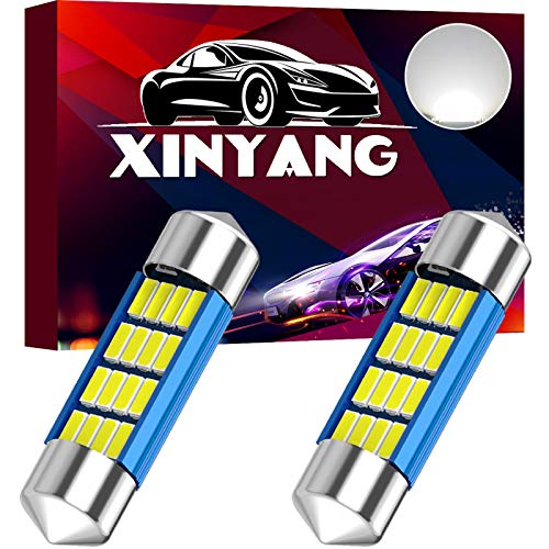XINYANG 2PCS 6418 LED Car Bulb 1.42in 36mm Festoon LED Light Bulb Super Bright 16-SMD 4014 Chipsets, 6413 C5W 6461 6423 Canbus No Error LED Lamp for Car Interior Map Dome License Plate Lights 6500K White - Image 1