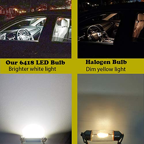 XINYANG 2PCS 6418 LED Car Bulb 1.42in 36mm Festoon LED Light Bulb Super Bright 16-SMD 4014 Chipsets, 6413 C5W 6461 6423 Canbus No Error LED Lamp for Car Interior Map Dome License Plate Lights 6500K White - Image 3