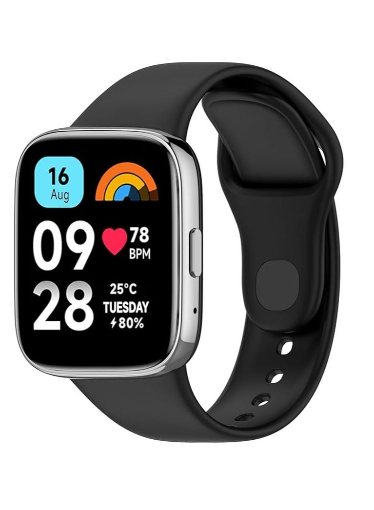 Strap Silicone Compatible With Xiaomi Redmi Watch 3 Active/Redmi Watch 3 Lite, Sport Silicone Watch Band Wrist Strap, Bracelet Wristband Wrist Strap - Image 1