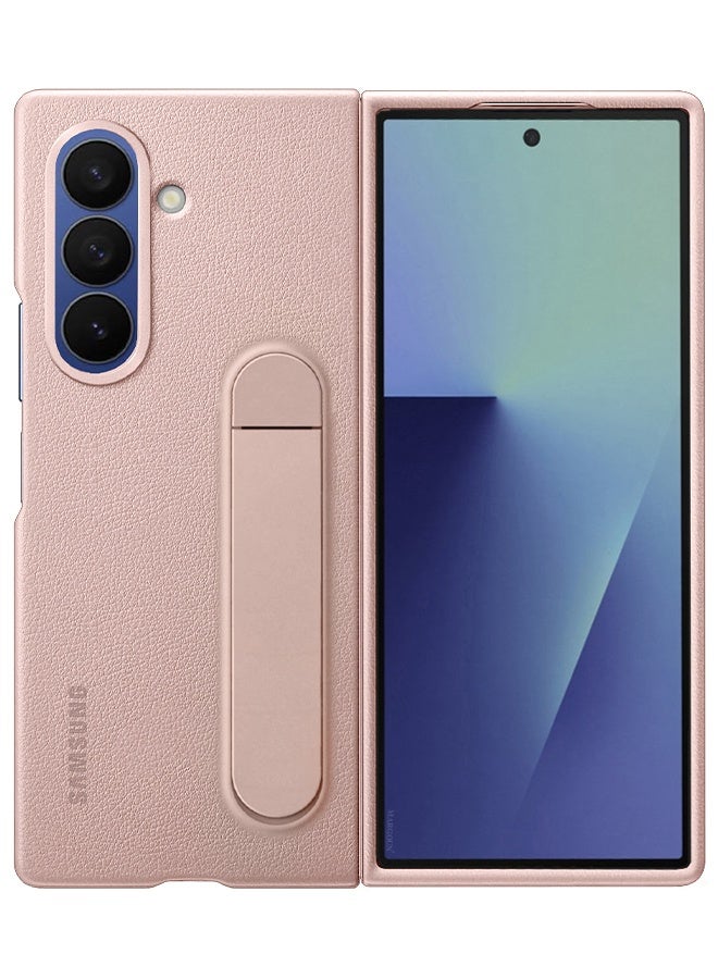 Leather Case Cover for Samsung Galaxy Z Fold 7, Kindsuit Case Slim and sleek with Secure Hand Grip - Pink - Image 3