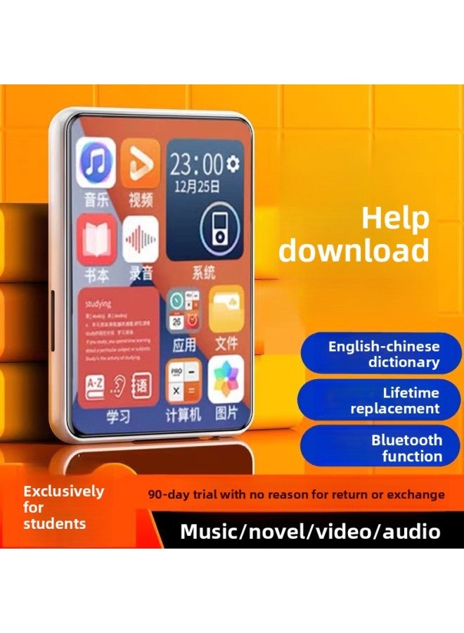 MP3 Player - Bluetooth MP3 Player Touch Screen - 2.4inch touch full screen black, 128gb - Portable Music Player, Wireless Walkman, Digital Audio, Student Learning, Mp4 Video Support, Mini HiFi Sound - Image 3